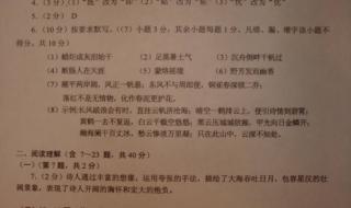中考语文试题及答案 中考语文试题及答案